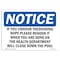 Signmission OSHA Notice Sign, 7" H, 10" W, Aluminum, If You Unhook Dividing Rope Please Rehook Sign, Landscape OS-NS-A-710-L-13637 - alternate 1